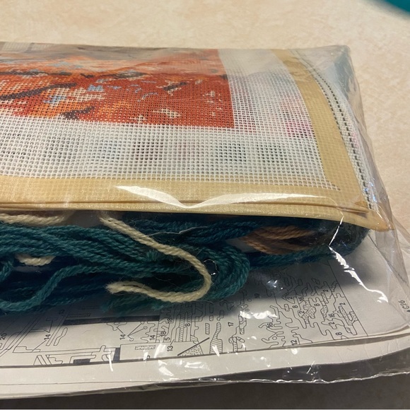 Vintage Dimensions Needlepoint The Road Home #2226 Fall Scene 
Open Package - Picture 10 of 14